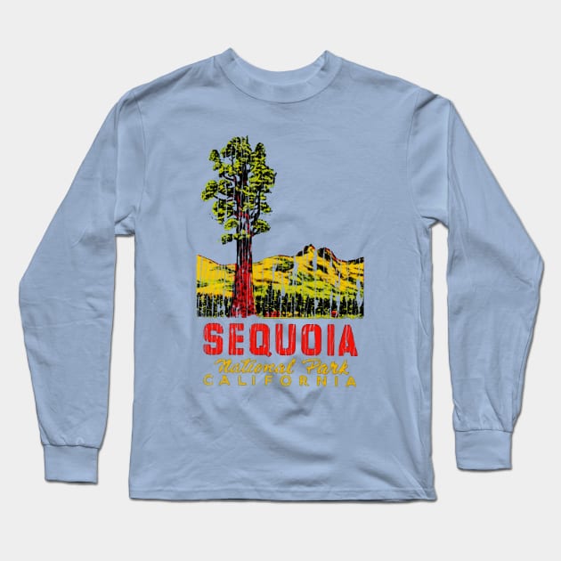 Sequoia National Park California Vintage Long Sleeve T-Shirt by Hilda74